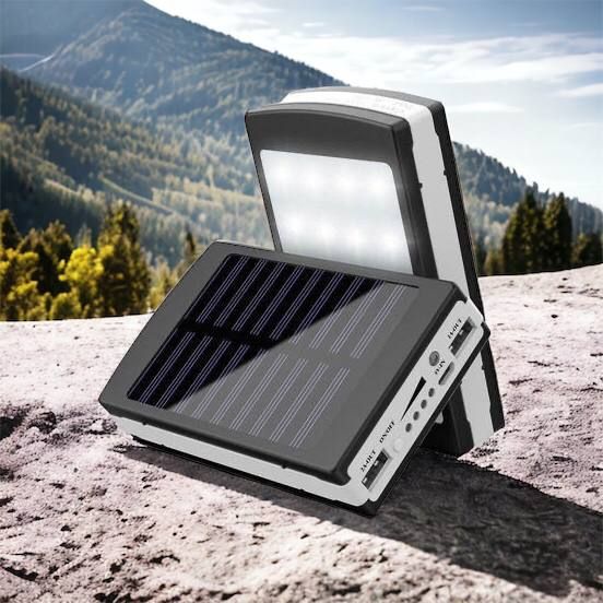 УМБ Power Bank Solar 90000 mAh мобильное зарядное с солнечной панелью и лампой, Power Bank Charger Батарея