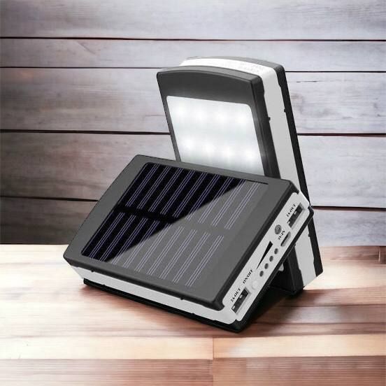 УМБ Power Bank Solar 90000 mAh мобильное зарядное с солнечной панелью и лампой, Power Bank Charger Батарея