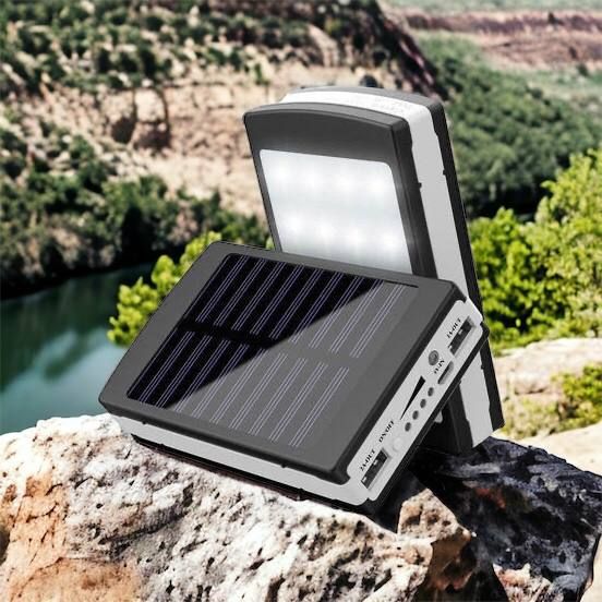 УМБ Power Bank Solar 90000 mAh мобильное зарядное с солнечной панелью и лампой, Power Bank Charger Батарея