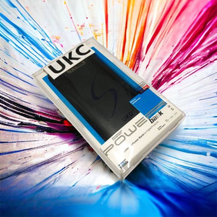 Портативная мобильная зарядка Power Bank 30000 mAh UKC, Внешний аккумулятор, Зарядка power bank. Цвет: черный