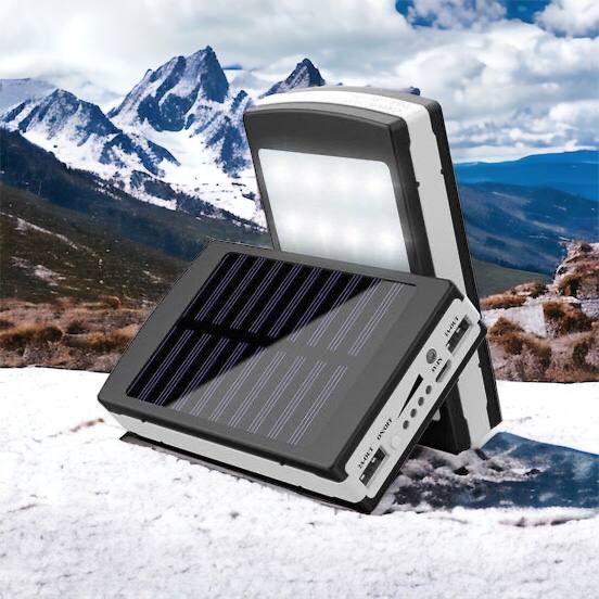 УМБ Power Bank Solar 90000 mAh мобильное зарядное с солнечной панелью и лампой, Power Bank Charger Батарея