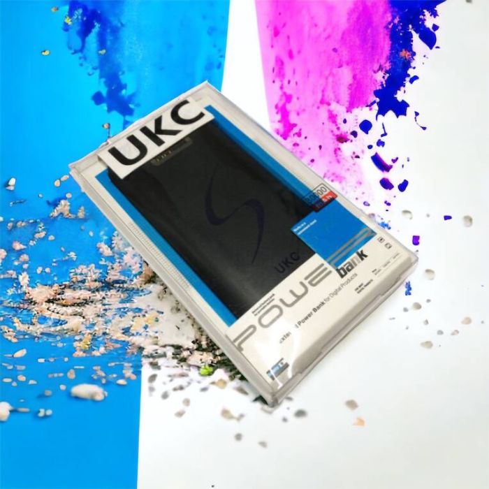 Портативная мобильная зарядка Power Bank 30000 mAh UKC, Внешний аккумулятор, Зарядка power bank. Цвет: черный