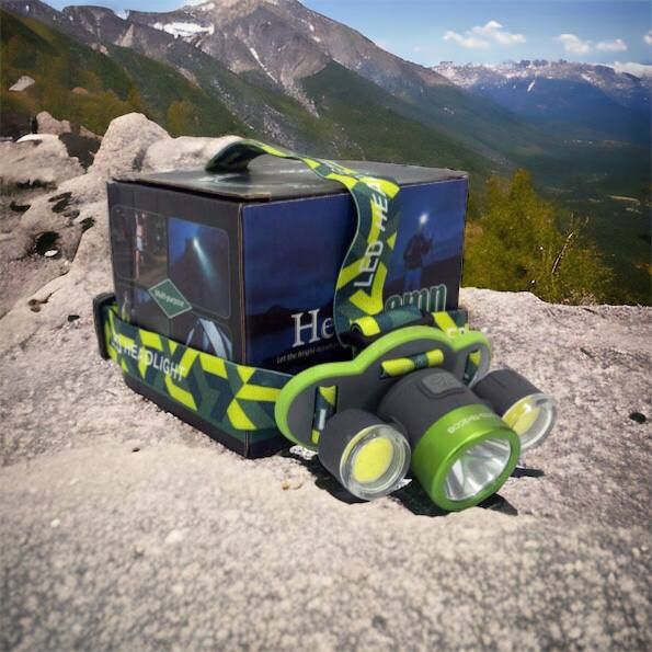 Фонарь налобный 2133-T6 + 2COB с индикацией заряда, светодиодный налобный фонарик, фонарь на лоб