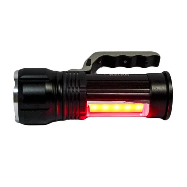 Профессиональный переносной фонарь-прожектор Bailong S912-XPE+COB(white+red) 2 режима работы