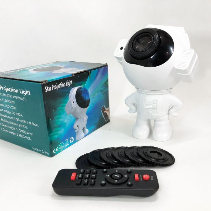 Звездный 3D проектор Astronaut Bluetooth с пультом, Проектор-ночник космонавт звездное небо в детскую