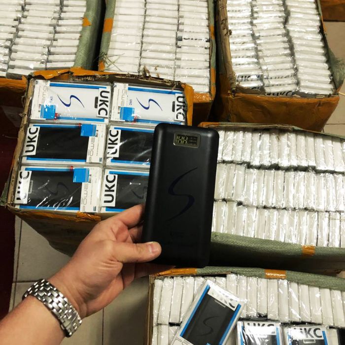 Портативная мобильная зарядка Power Bank 30000 mAh UKC, Внешний аккумулятор, Зарядка power bank. Цвет: черный