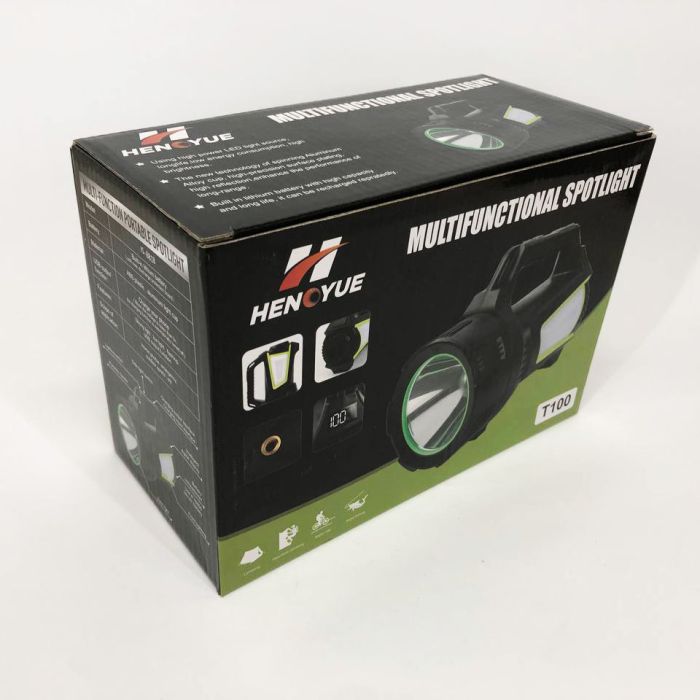 Фонарь кемпинг переносной T100A-10W+2COB с боковыми LED white/red/blue, Аккумуляторная лампа для кемпинга