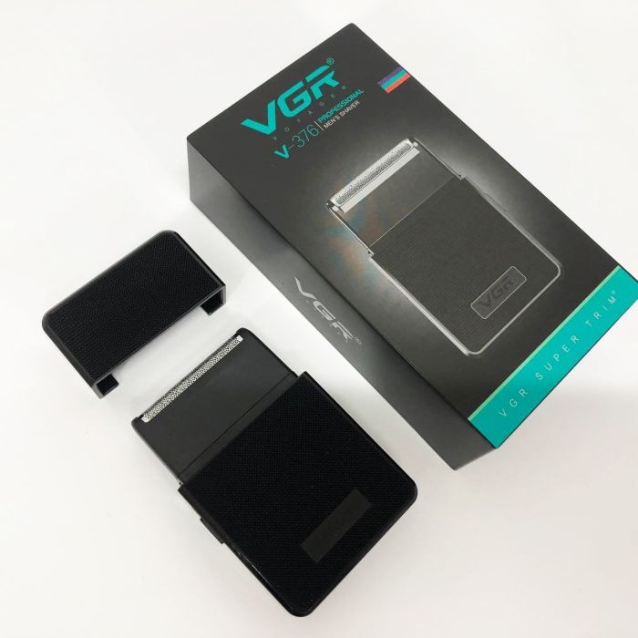 Электробритва VGR V-376 BLACK шейвер, Бюджетная машинка для стрижки бороды, Беспроводная электробритва
