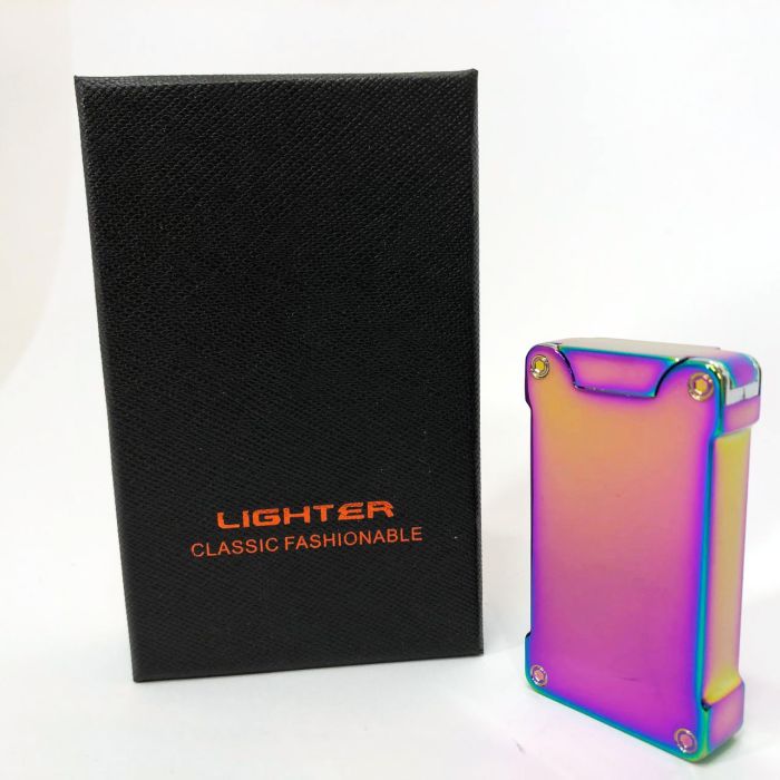 Дуговая электроимпульсная зажигалка с USB-зарядкой фонариком LIGHTER HL-437. Цвет: хамелеон