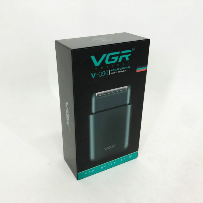 Аккумуляторная мужская мини электробритва VGR V-390 для бритья бороды и усов шейвер. Цвет: зеленый