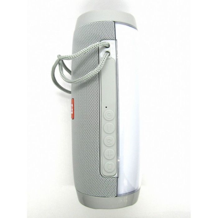 Портативная bluetooth колонка влагостойкая TG-157 Pulse с разноцветной подсветкой. Цвет: серый