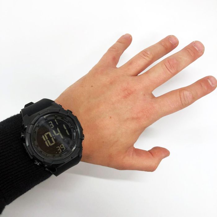 Часы наручные мужские SKMEI 1845BK BLACK, водонепроницаемые мужские часы. Цвет: черный