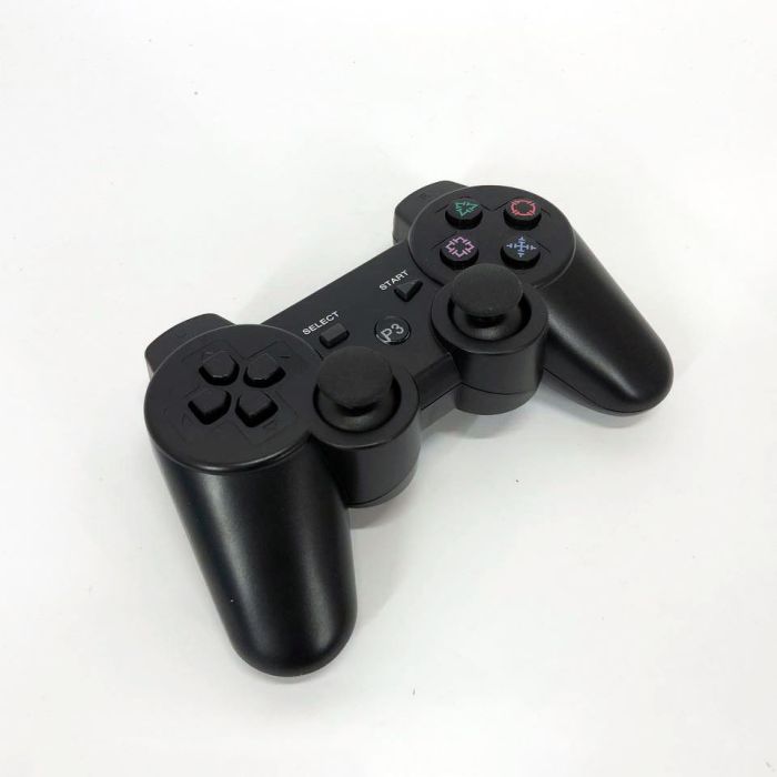 Игровой беспроводной геймпад Doubleshock PS3/PC аккумуляторный джойстик с функцией вибрации. Цвет: черный