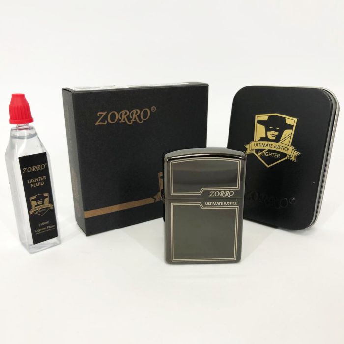 Зажигалка бензиновая Zorro HL-300, зажигалка на день рождения, зажигалка в подарочном футляре