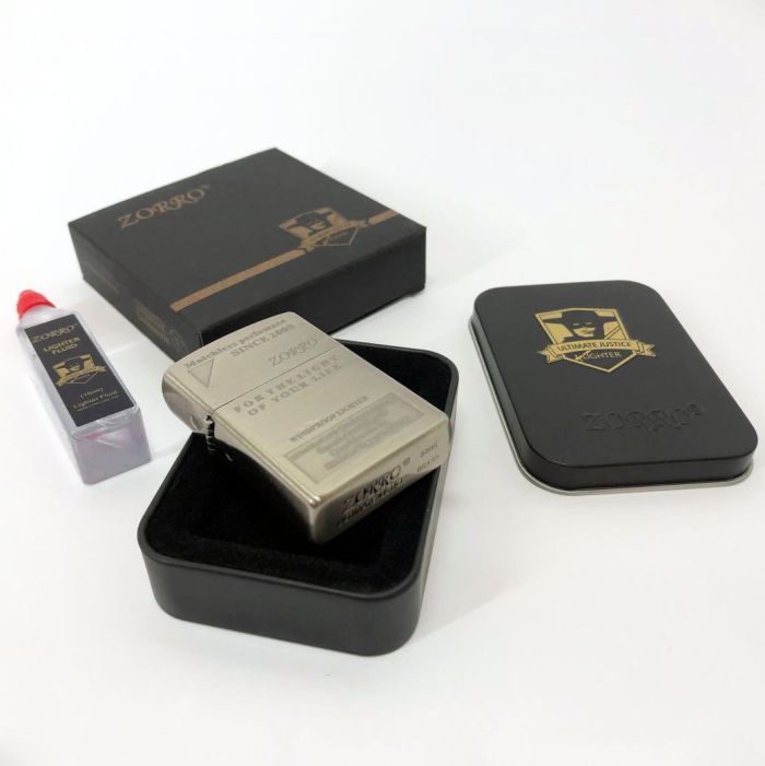 Зажигалка бензиновая Zorro HL-283, зажигалки в подарочных коробках, зажигалка подарок на день рождения
