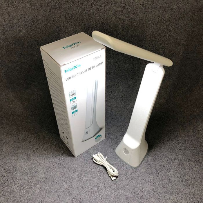 Настольная лампа с аккумулятором Taigexin LED TGX-L6 4.5W 350lm 6500K USB 5V, лампа для стола школьника