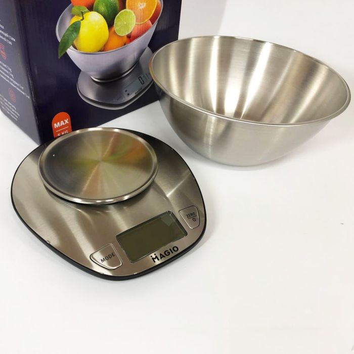 Весы кухонные MAGIO MG-691 до 5кг, весы кухонные со съемной чашей, весы для взвешивания продуктов