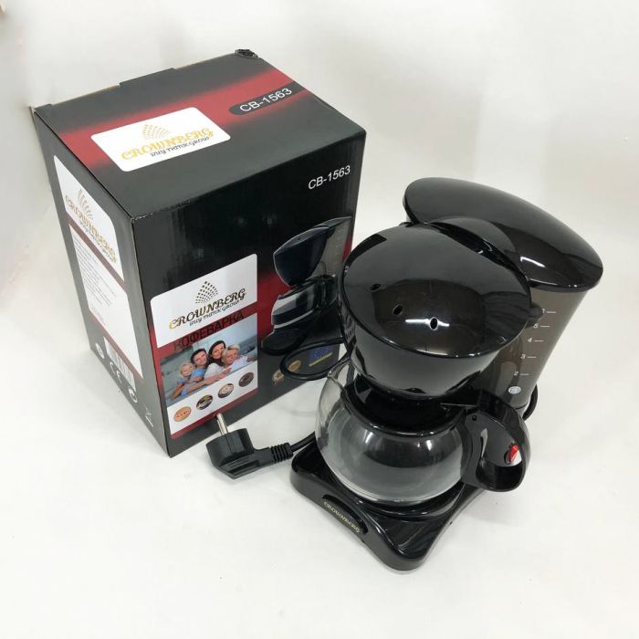 Капельная Кофеварка Crownberg CB-1563 800 Вт, капельная кофеварка для дома, маленькая кофеварка