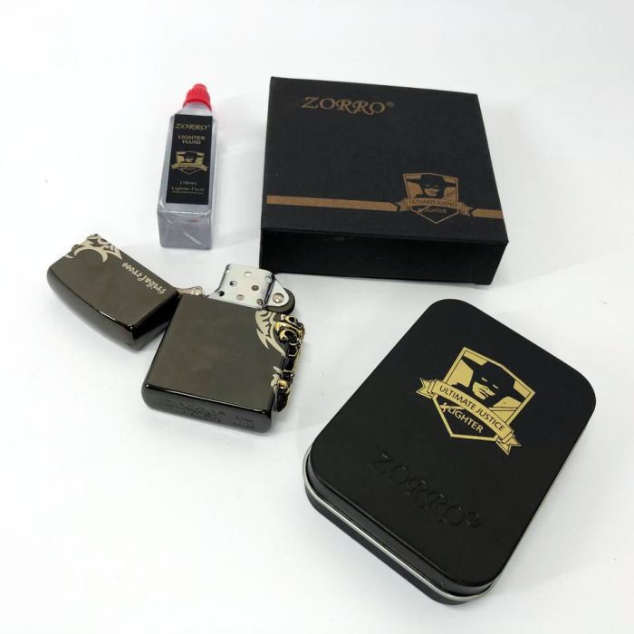 Зажигалка бензиновая Zorro HL-302, подарочные прикольные зажигалки, подарок зажигалка парню