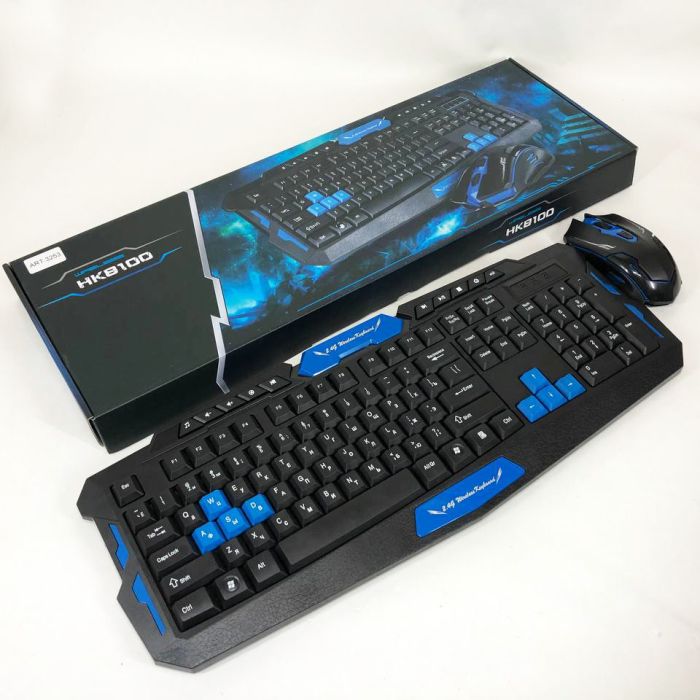 Клавиатура с мышкой HK-8100, игровая клавиатура и мышь для пк, беспроводная клавиатура и мышь