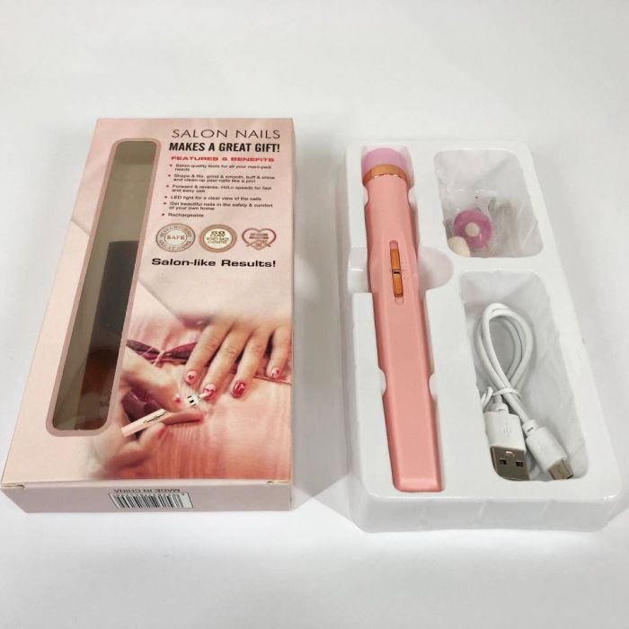 Фрезер для маникюра и педикюра Flawless Salon Nails, ручка фрезер для маникюра. Цвет: розовый