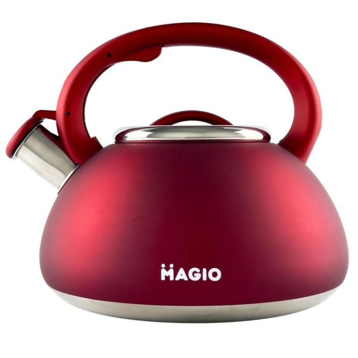 Чайник Magio MG-1193 3 л со свистком, маленький чайник для газовой плиты, металлический чайник
