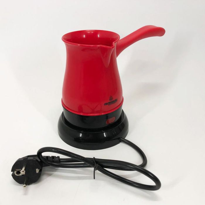 Турка электрическая кофеварка Crownberg CB-1564, электро кофеварка турка. Цвет: красный