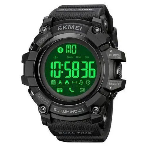 Часы наручные мужские SKMEI 2053BK BLUETOOTH, BLACK, водонепроницаемые мужские часы. Цвет: черный