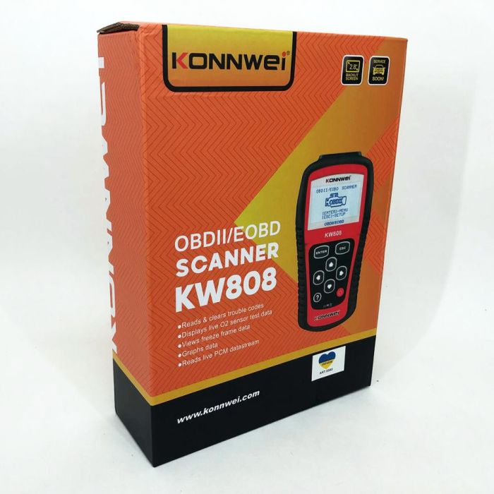 Тестер для диагностики автомобилей Konnwei KW808 OBD II/EOBD Мультимарочный диагностический сканер