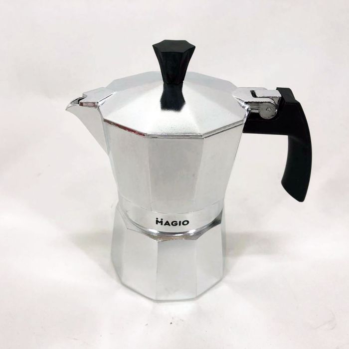 Гейзерная кофеварка Magio MG-1001 150 мл, гейзерная турка для кофе, гейзерная кофеварка из нержавейки