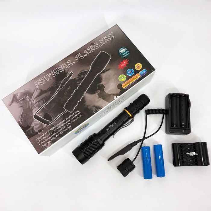 Тактический светодиодный подствольный фонарь на 2 аккумулятора Bailong BL-Q2804-T6, тактический ручной