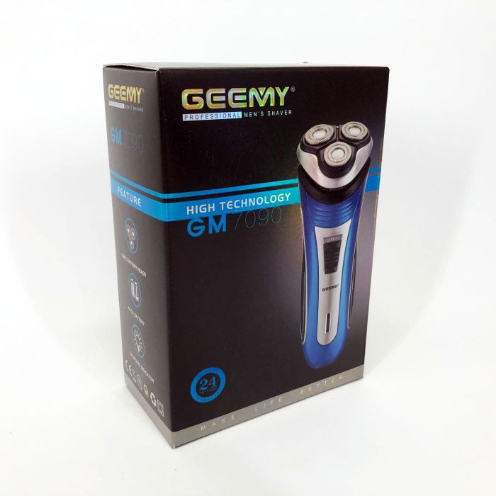 Электробритва GEEMY GM-7090 3 в 1 триммер, беспроводная электробритва, Триммер для усов. Цвет: синий