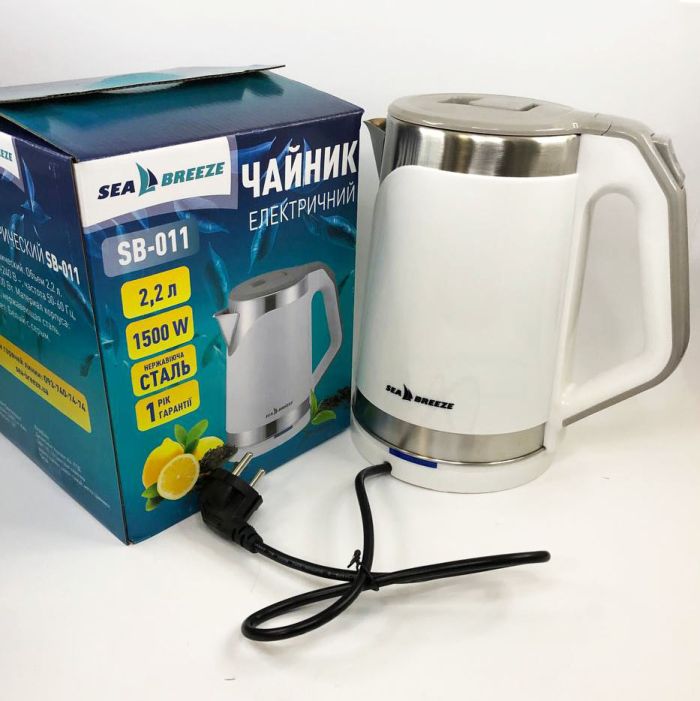 Чайник электрический Sea Breeze SB-011 2.2 л, хороший электрический чайник, чайник електро