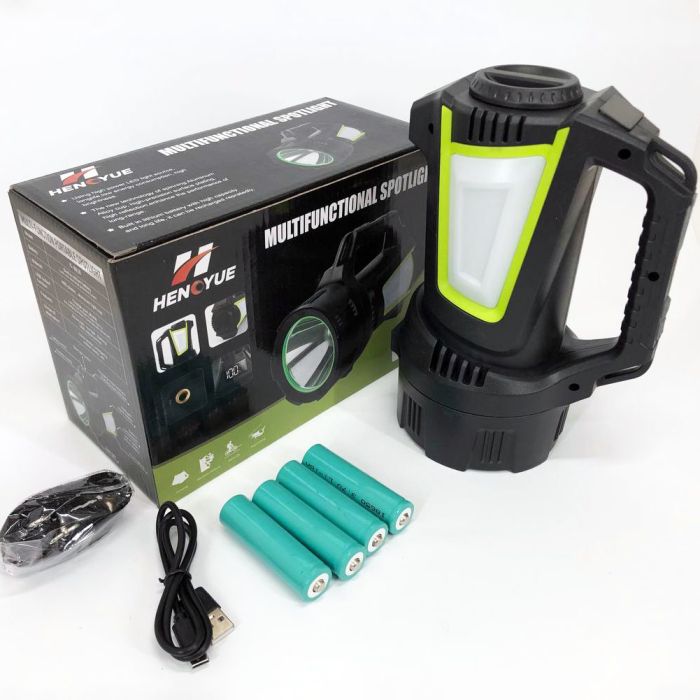 Фонарь кемпинг переносной T100A-10W+2COB с боковыми LED white/red/blue, Аккумуляторная лампа для кемпинга