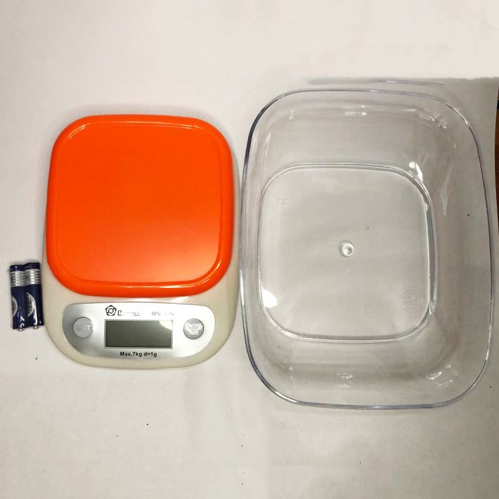 Весы кухонные DOMOTEC MS-125 Plastic, кухонные электронные весы, электронные весы. Цвет: оранжевый