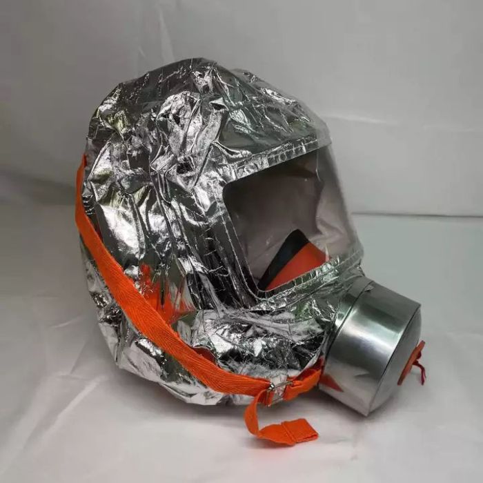 Маска противогаз из алюминиевой фольги, панорамный противогаз Fire mask защита головы от радиации