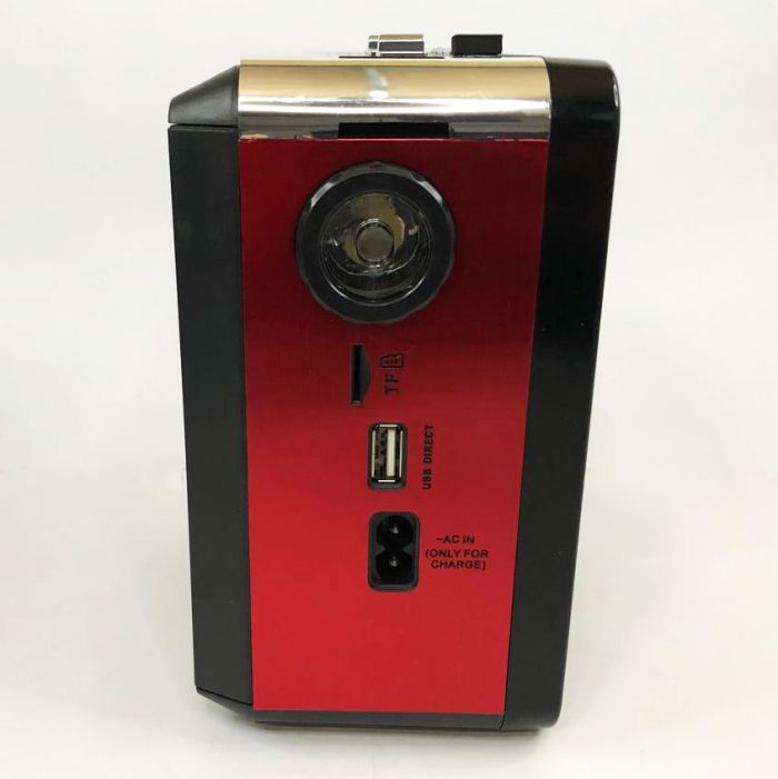 Радиоприемник GOLON RX-9100 USB+SD Радио с фонарем, Ретро радиоприемник, Fm передатчик. Цвет: красный