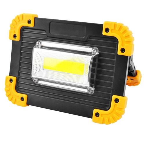 Светодиодный фонарь LED прожектор зу USB L811-20W-COB-1W с Power Bank, лампа-прожектор, ручной прожектор