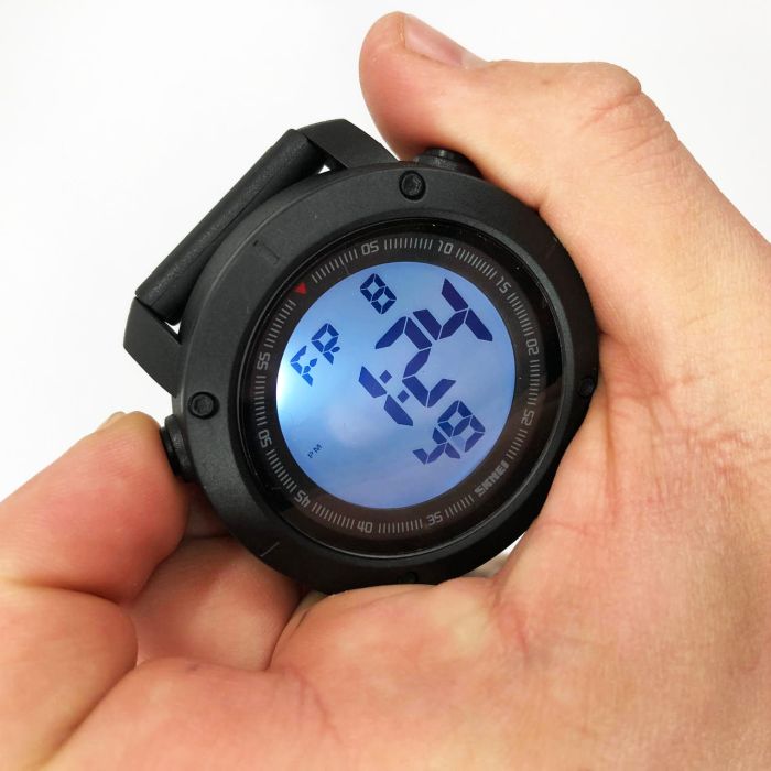 Часы наручные мужские SKMEI 2122BKWT BLACK-WHITE, мужские тактические часы. Цвет: черный