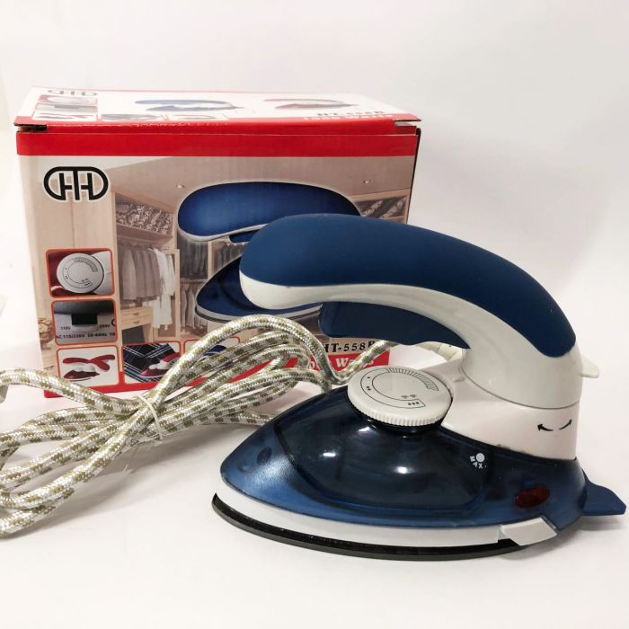 Отпариватель Mini Steam Iron HT-558B, Утюг электрический паровой, Паровой утюг для одежды. Цвет: синий
