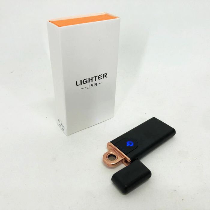 Электрозажигалка USB ZGP ABS, сенсорная зажигалка электрическая спиральная. Цвет: черный