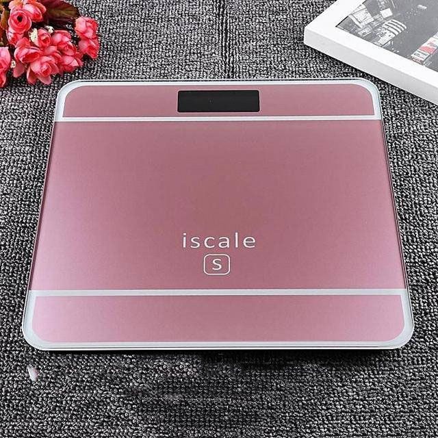 Весы напольные электронные iScale 2017D 180кг (0,1кг) с температурой весы напольные 180 кг. Цвет: розовый