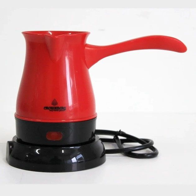 Турка электрическая кофеварка Crownberg CB-1564, электро кофеварка турка. Цвет: красный