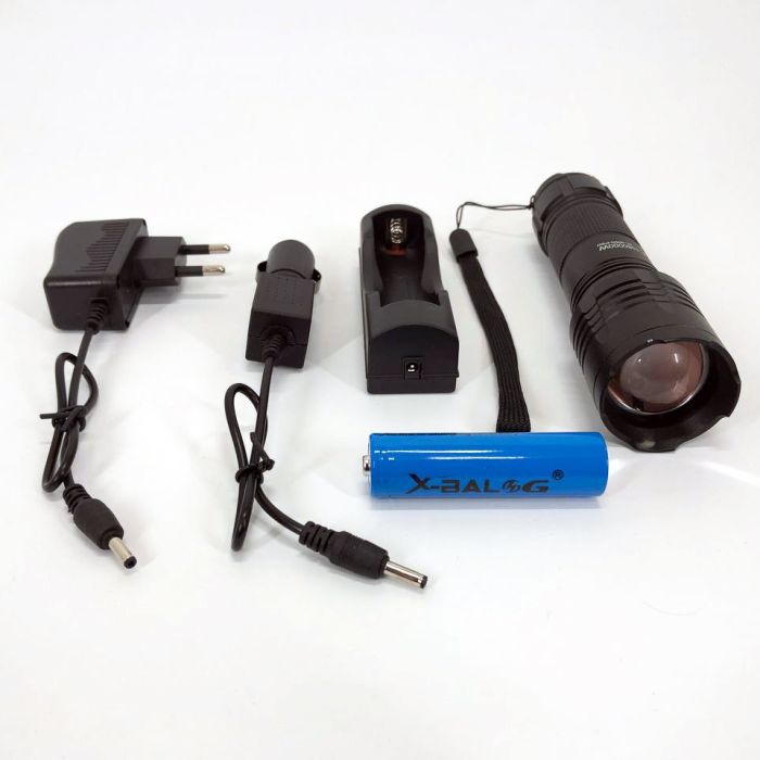 Карманный тактический фонарь Bailong BL-8900-P50 аккумуляторный фонарь 12 и 220 Вт, карманный мини фонарь
