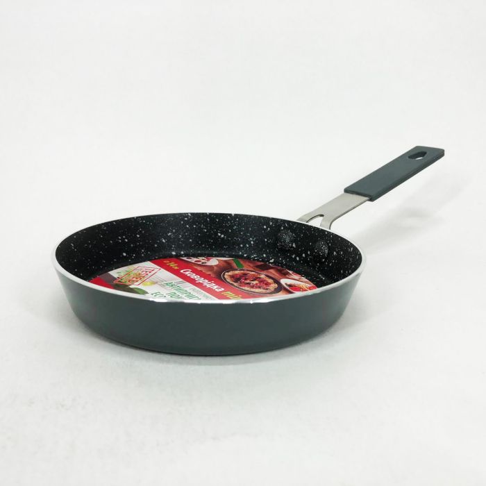 Антипригарная сковорода Con Brio CB-1414, 14см, Мини, Eco Granite, сковорода для дома. Цвет: серый