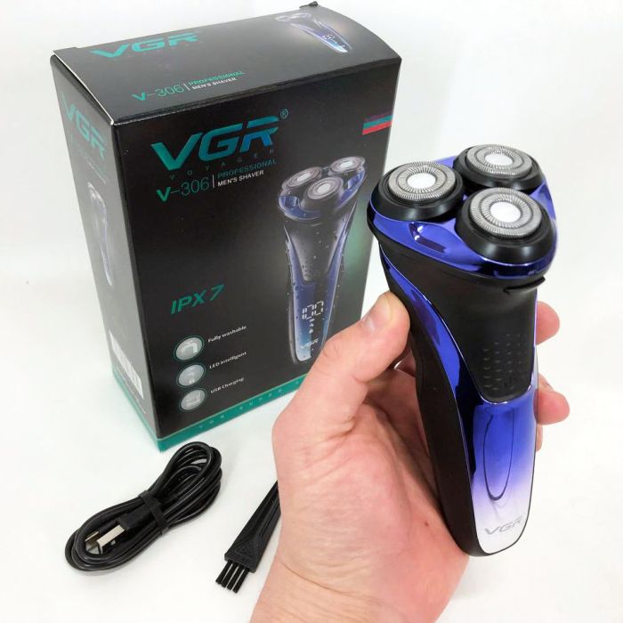 Электробритва VGR V-306 аккумуляторная бритва для стрижки волос, машинка для стрижки бороды