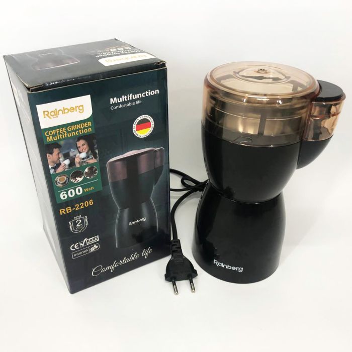 Мощная электрическая кофемолка измельчитель Rainberg RB-2206 600 Вт