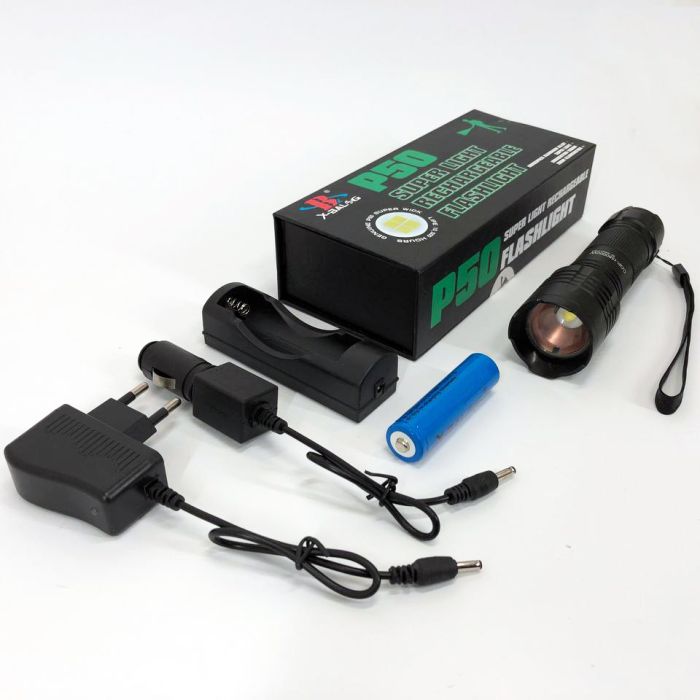 Карманный тактический фонарь Bailong BL-8900-P50 аккумуляторный фонарь 12 и 220 Вт, карманный мини фонарь