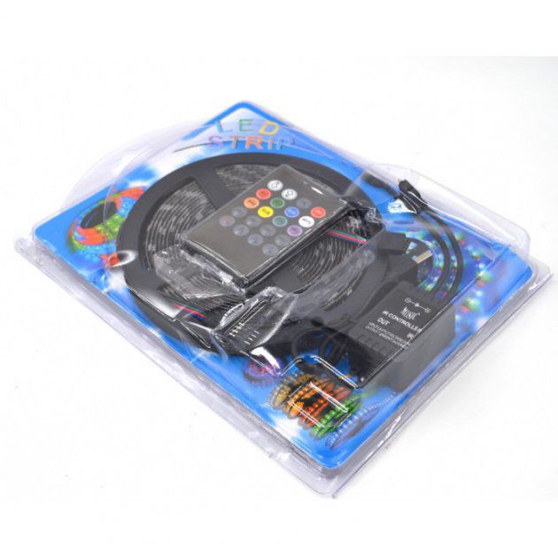 Светодиодная лента SMD 5050 RGB LED 5 м IP65 с bluetooth контролем. подключение 220V