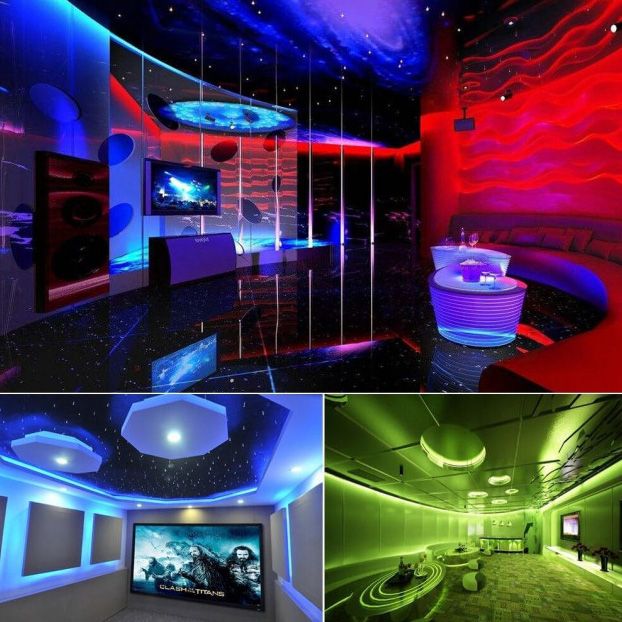 Светодиодная лента SMD 5050 RGB LED 5 м IP65 с bluetooth контролем. подключение 220V
